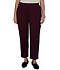 Ruby Rd. Plus Size Ponte Straight Leg Hollywood Waist Ankle Length Pull-On Pants - Image 1