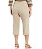 Color:Chino - Image 2 - Plus Size Pull-On Solar Millennium Capri Pants