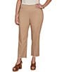 Ruby Rd. Plus Size Relaxed Fringe Hem Pull-On Ankle Denim Pant - Image 1