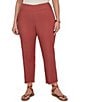 Ruby Rd. Plus Size Relaxed Fringe Hem Pull-On Ankle Denim Pants - Image 5