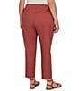 Ruby Rd. Plus Size Relaxed Fringe Hem Pull-On Ankle Denim Pants - Image 6
