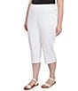 Ruby Rd. Plus Size Relaxed Fringe Hem Pull-On Denim Pants - Image 4