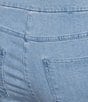 Ruby Rd. Plus Size Relaxed Fringe Hem Pull-On Denim Pants - Image 5