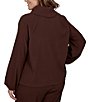 Ruby Rd. Plus Size Coordinating Premium Ribbed Knit Cowl Neck Long Bubble Sleeve Top - Image 6