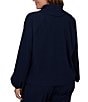 Ruby Rd. Plus Size Ribbed Knit Cowl Neck Long Bubble Sleeve Top - Image 2