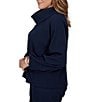 Ruby Rd. Plus Size Ribbed Knit Cowl Neck Long Bubble Sleeve Top - Image 3