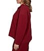 Ruby Rd. Plus Size Ribbed Knit Faux Suede Trim Portrait Collar Long Sleeve Horse Bit Top - Image 4