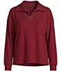 Ruby Rd. Plus Size Ribbed Knit Faux Suede Trim Portrait Collar Long Sleeve Horse Bit Top - Image 5