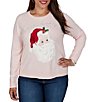 Ruby Rd. Plus Size Santa Baby Intarsia- Knit Crew Neck Long Sleeve Sweater - Image 1