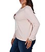 Ruby Rd. Plus Size Santa Baby Intarsia- Knit Crew Neck Long Sleeve Sweater - Image 3
