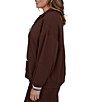 Ruby Rd. Plus Size Scuba Pique Point Collar 3/4 Sleeve Stripe Trim Pullover - Image 4