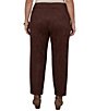 Ruby Rd. Plus Size Scuba Suede Flat Waistband Front Seam Ankle Pants - Image 2