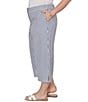 Ruby Rd. Plus Size Seersucker Stripe Capri Pants - Image 3