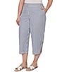 Ruby Rd. Plus Size Seersucker Stripe Capri Pants - Image 4