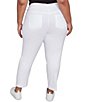 Ruby Rd. Plus Size Silk Tech Straight Leg Pull-On Ankle Pants, Color:White - Image 3