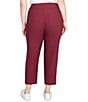 Ruby Rd. Plus Size Silk Tech Straight Leg Pull-On Ankle Pants, Color:Raisin - Image 2