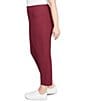 Ruby Rd. Plus Size Silk Tech Straight Leg Pull-On Ankle Pants, Color:Raisin - Image 3