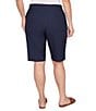 Ruby Rd. Plus Size Silky Tech Bermuda Pull-On Shorts, Color:Navy - Image 2