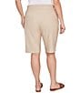 Ruby Rd. Plus Size Silky Tech Bermuda Pull-On Shorts, Color:Chino - Image 2
