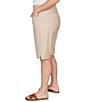 Ruby Rd. Plus Size Silky Tech Bermuda Pull-On Shorts, Color:Chino - Image 3