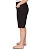 Ruby Rd. Plus Size Silky Tech Bermuda Pull-On Shorts, Color:Black - Image 3