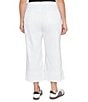 Ruby Rd. Plus Size Size Wide Leg Rolled Cuff Hem Jeans, Color:White - Image 2