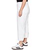 Ruby Rd. Plus Size Size Wide Leg Rolled Cuff Hem Jeans, Color:White - Image 3