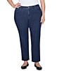 Ruby Rd. Plus Size Soft Denim Pull-On Boot-Cut Jeans, Color:Dark Indigo - Image 1