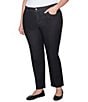 Ruby Rd. Plus Size Soft Denim Pull-On Boot-Cut Jeans, Color:Black - Image 1