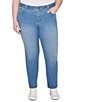 Ruby Rd. Plus Size Soft Denim Pull-On Boot-Cut Jeans, Color:Light Indigo - Image 1