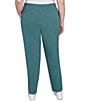 Ruby Rd. Plus Size Soft Hatchi Knit Pull-On Pants, Color:Forest - Image 2