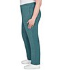 Ruby Rd. Plus Size Soft Hatchi Knit Pull-On Pants, Color:Forest - Image 3
