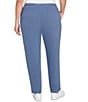 Ruby Rd. Plus Size Soft Heather Knit Pull-On Sweat Pants, Color:Indigo - Image 2