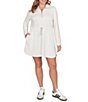 Ruby Rd. Plus Size Soft Speckled Knit Drawstring Waist Quarter-Zip Dress, Color:Ivory Multi - Image 1