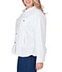 Color:White - Image 4 - Plus Size Soft Stretch Denim Ruffle Peplum Hem Jacket