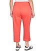 Ruby Rd. Plus Size Soft Stretch Twill Cuffed Hem Girlfriend Pants, Color:Deep Coral - Image 2