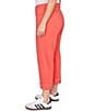 Ruby Rd. Plus Size Soft Stretch Twill Cuffed Hem Girlfriend Pants, Color:Deep Coral - Image 3
