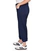 Ruby Rd. Plus Size Soft Stretch Twill Cuffed Hem Girlfriend Pants, Color:Navy - Image 3