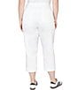 Ruby Rd. Plus Size Soft Stretch Twill Cuffed Hem Girlfriend Pants, Color:White - Image 2