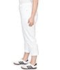 Ruby Rd. Plus Size Soft Stretch Twill Cuffed Hem Girlfriend Pants, Color:White - Image 3