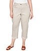 Ruby Rd. Plus Size Soft Stretch Twill Cuffed Hem Girlfriend Pants, Color:Chino - Image 1