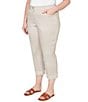 Ruby Rd. Plus Size Soft Stretch Twill Cuffed Hem Girlfriend Pants, Color:Chino - Image 4