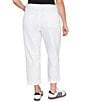 Ruby Rd. Plus Size Straight Rolled Cuff Hem Girlfriend Jeans, Color:White - Image 2