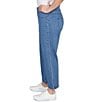 Ruby Rd. Plus Size Stretch Cotton-Blend Pull-On Ankle Jeans, Color:Medium Blue - Image 3