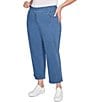 Ruby Rd. Plus Size Stretch Cotton-Blend Pull-On Ankle Jeans, Color:Medium Blue - Image 4
