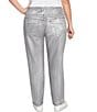 Ruby Rd. Plus Size Stretch Cotton-Blend Straight Slim Leg Metallic Denim Pull-On Jeans, Color:Smoke Multi - Image 2