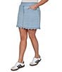 Ruby Rd. Plus Size Stretch Denim Scalloped Hem Pull-On Skort - Image 3