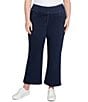Ruby Rd. Plus Size Stretch Pull-On Ankle Jeans, Color:Dark Indigo - Image 1
