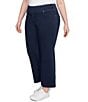 Ruby Rd. Plus Size Stretch Pull-On Ankle Jeans, Color:Dark Indigo - Image 4