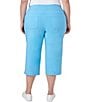 Color:Capri - Image 2 - Plus Size Stretch Pull-On Side Slit Hem Capri Pants